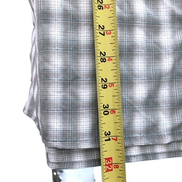 Simms Big Sky Fishing Shirt Mens XL Plaid Snap Front Vented Pockets *Flaw - Picture 10 of 14